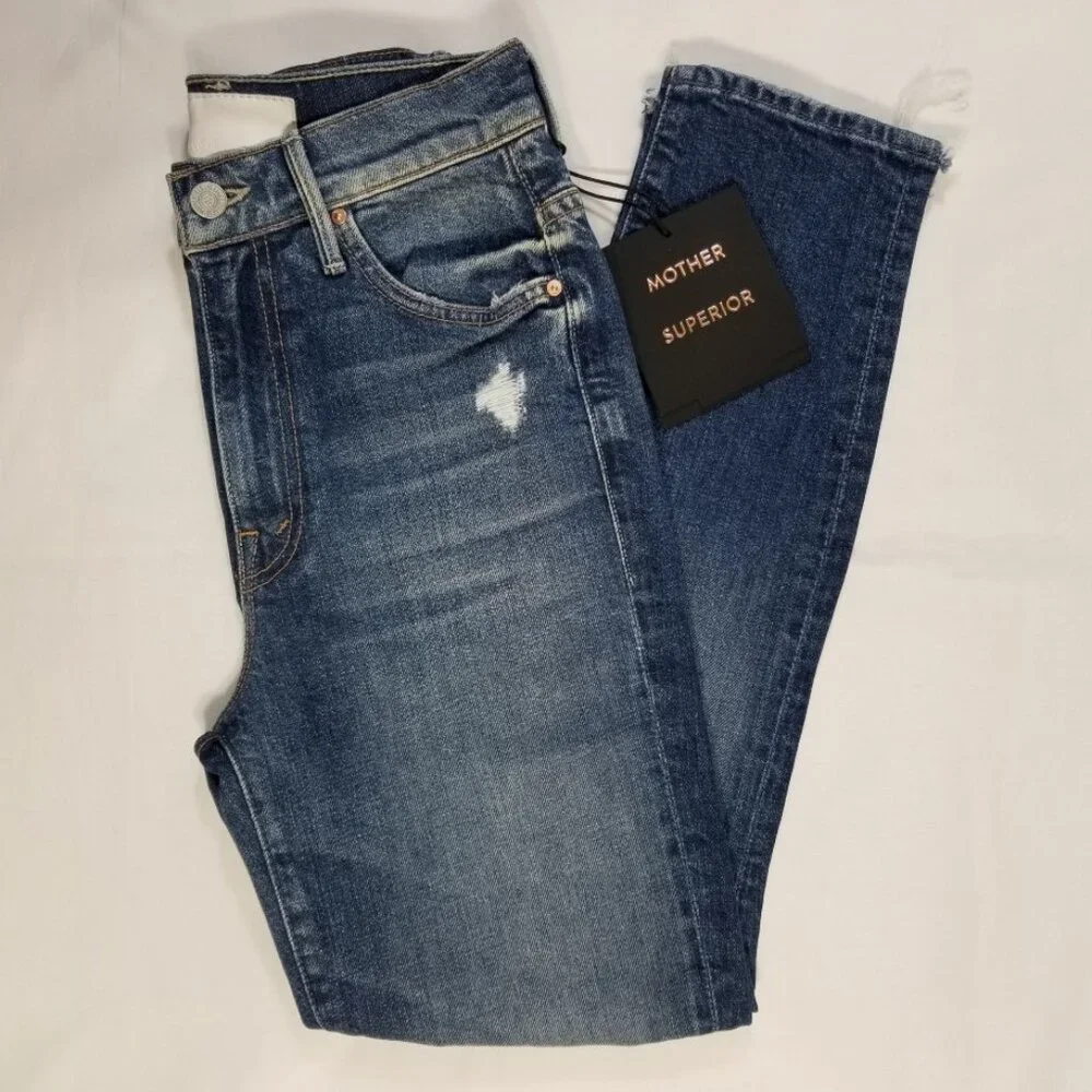 NWT MOTHER The Swooner Crop Jeans Your Treat Or Mine Distressed 24,26,27 $268